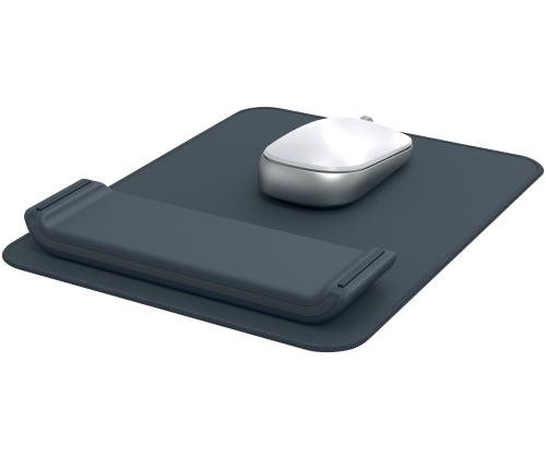 Hiirematt randmetoega LEITZ Ergo Dark Greytumehall