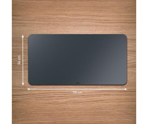 Hiiremattlauamatt LEITZ Deskmat 36x70cm taaskasutatud nahk tumehall
