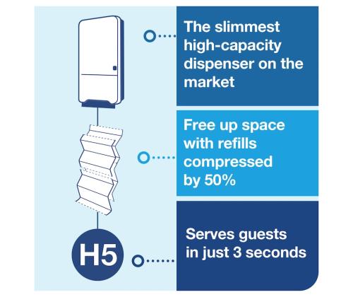 Hoidja lehtkätepaberile TORK PeakServe® H5 must (552558)