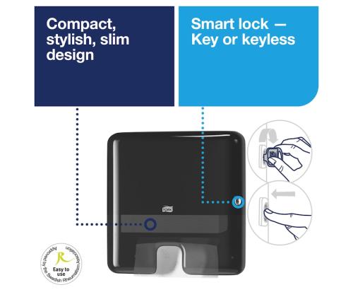 Hoidja lehtkätepaberile TORK Xpress® Mini H2 must