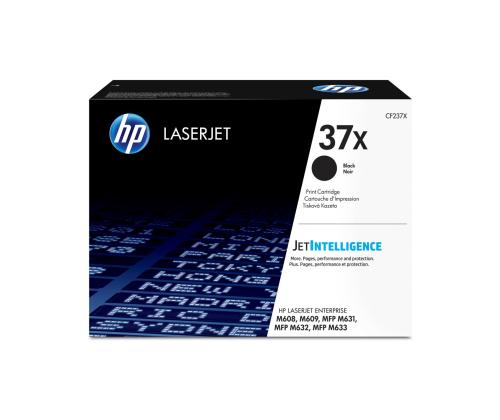 Toonerikassett HP CF237X High Yield Black/must 25000lk, LaserJet Enterprise M608/M609, LJ Enterprize Flow MFP M631/M632/M633