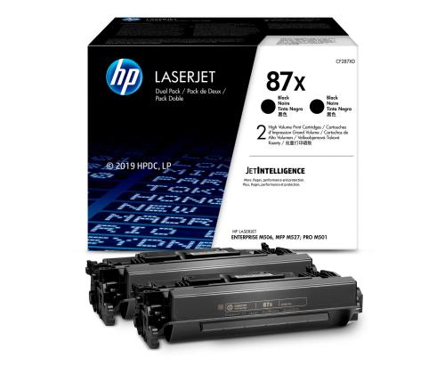 Toonerikassett HP CF287XDouble Black/must 2x18000lk topeltpakk LaserJet Enterprise Flow MFP M527c/z/dn/f/dnm M506dn/n/x, Pro M501n/dn