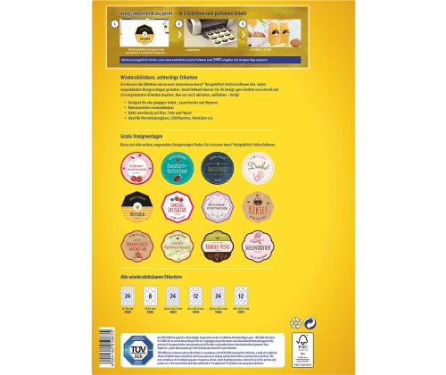 Kleebisetikett AVERY Zweckform 61x60,3mm 10 lehte eemaldatav kaheksanurkne (5083)