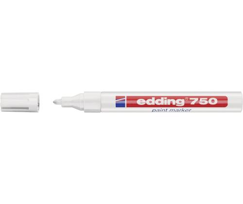 Värvimarker EDDING 750 (metall, klaas, plastik) 2-4mm valge