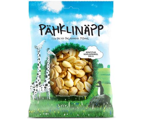 PÄHKLINÄPP Röstitud maapähklid meresoolaga 500g