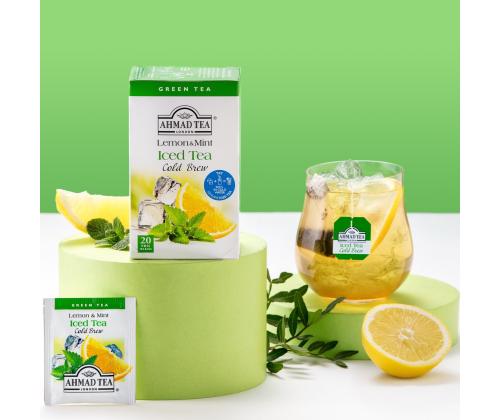 Jäätee roheline AHMAD, Lemon & Mint 20tk ümbrikus
