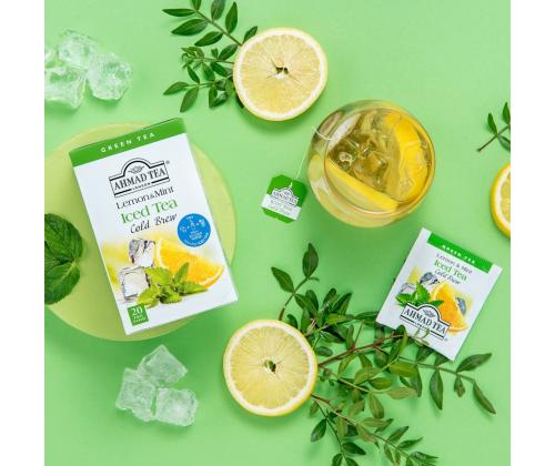 Jäätee roheline AHMAD, Lemon & Mint 20tk ümbrikus