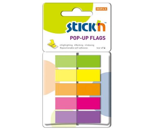 Järjehoidja plastist 12x45mm Stick´N 26029 5x40l 5 värvi