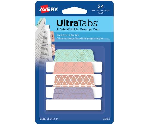 Järjehoidja 63,5x25mm AVERY 4 metallik värvi pakis