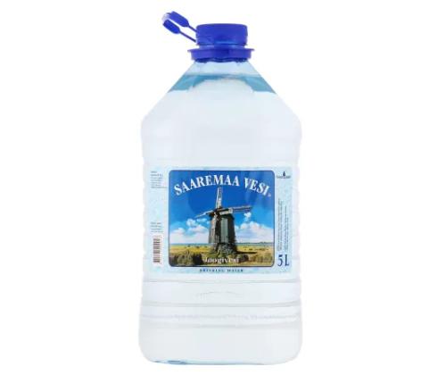 Vesi Saaremaa 5L karboniseerimata plastpudelis
