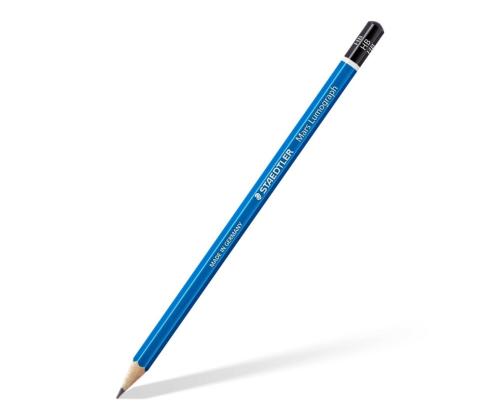 Joonistuspliiatsite komplekt STAEDTLER Mars Lumograph 6tk+teritaja+kustukumm