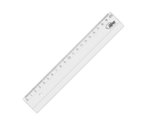 Joonlaud 20cm plastikust läbipaistev