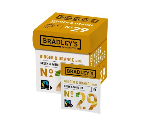 Roheline tee BRADLEYS nr.29 ingveri ja apelsiniga 12tk