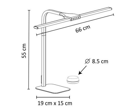 Laualamp UNILUX Strata Base valge, 2800-6300K, USB port