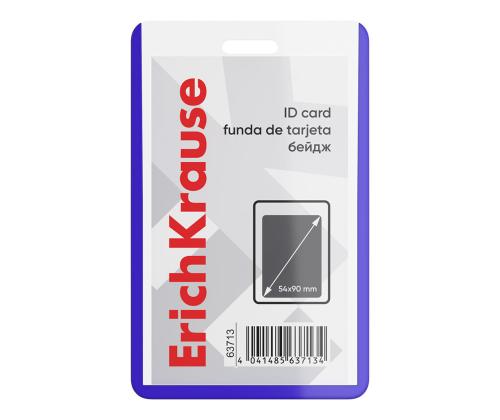 Kaardihoidja ERICH KRAUSE 54x90mm vertikaalne läbipaistev sinine