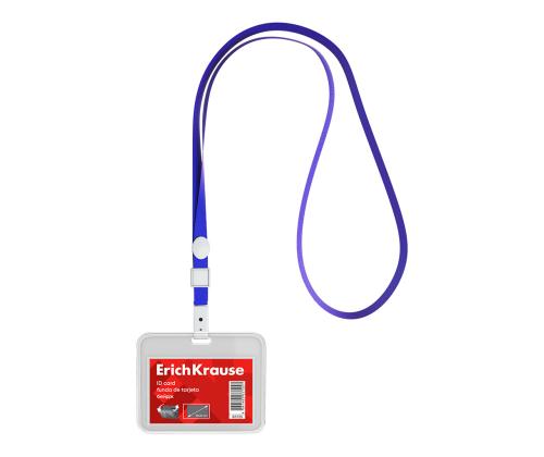 Kaardihoidja ERICH KRAUSE 85х54mm horisontaalne kaelapaelaga sinine