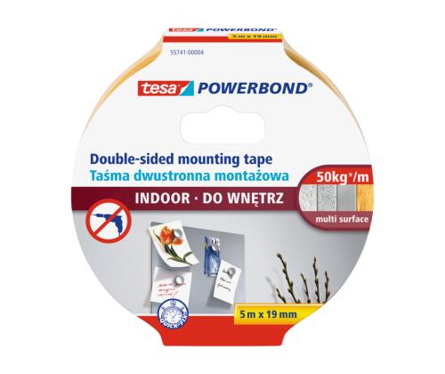 Kahepoolne  tugev vahtteip sisetingimustes TESA 5mx19mm