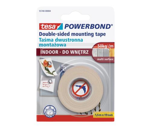 Kahepoolne  tugev vahtteip sisetingimustes TESA 5mx19mm
