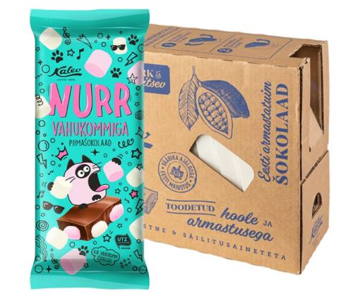 KASTIPAKKUMINE – Nurr piimašokolaad vahukommidega 100g x 11tk