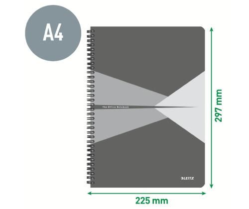 Kaustik spiraalköites A4 ruuduline kartongkaaned LEITZ Office 90 lehte hall