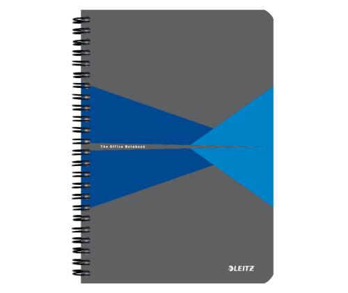 Kaustik spiraalköites A5 jooneline kartongkaaned LEITZ Office 90 lehte sinine