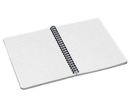 Kaustik spiraalköites A5 jooneline kartongkaaned LEITZ Office 90 lehte sinine