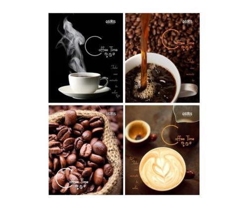 Kaustik klamberköites A5 Coffee Time ruuduline 96 lehte