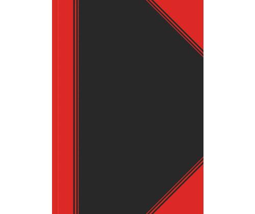 Kaustik raamatköites A4 ruuduline BANTEX Notes must/punane 96 lehte