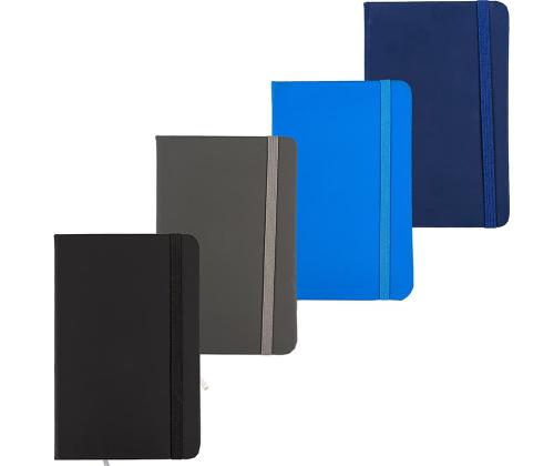 Kaustik raamatköites A6 jooneline kummikinnitusega CENTRUM 80 lehte, assortii värvid