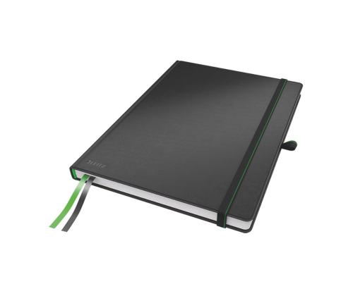 Kaustik raamatköites LEITZ Complete A5 ruuduline kummikinnitusega 80 lehte must