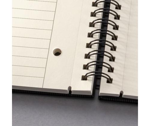 Kaustik spiraalköites A4, 80 lehte, jooneline, SIGEL Conceptum, must	