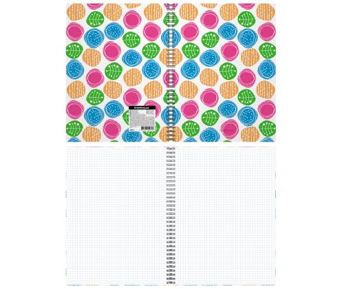 Kaustik spiraalköites A4 ERICH KRAUSE Buttons, ruuduline 60 lehte