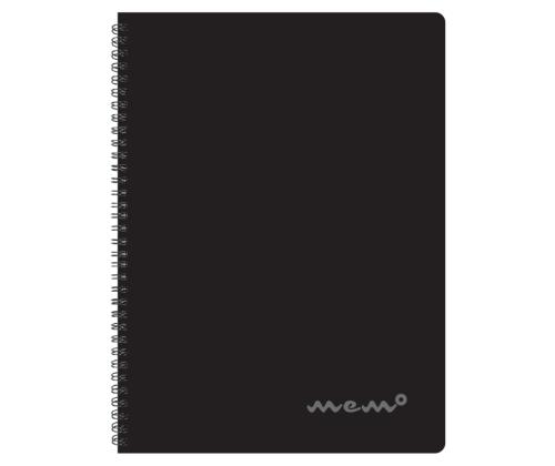 Kaustik spiraalköites A4 MEMO jooneline must 60 lehte