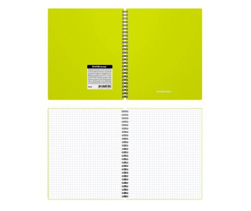 Kaustik spiraalköites A4 ruuduline ERICH KRAUSE Neon kummikinnitus plastkaaned 80 lehte