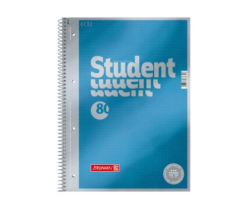 Kaustik spiraalköites A4 täpisisu BRUNNEN Student perf.-ga kartongkaaned 80 lehte