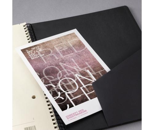 Kaustik spiraalköites A4, 80 lehte, jooneline, SIGEL Conceptum, must	