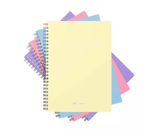 Kaustik spiraalköites A5 ruuduline ERICH KRAUSE Pastel plastkaaned 80 lehte