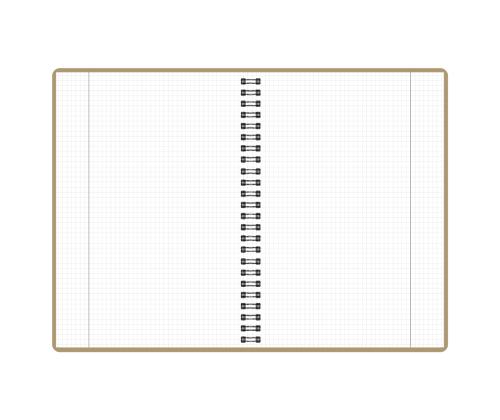 Kaustik spiraalköites A5 ruuduline MEMO Eco kartongkaaned 60 lehte beež