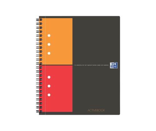 Kaustik spiraalköites A5+ ruuduline OXFORD International Activebook plastkaaned 80 lehte