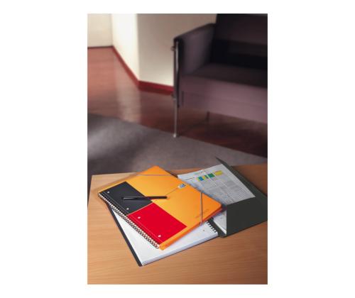 Kaustik spiraalköites A5+ ruuduline OXFORD Meetingbook kummiga plastkaaned 80 lehte