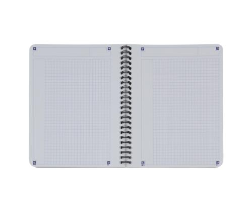 Kaustik spiraalköites A5+ ruuduline OXFORD Touch kartongkaaned türkiis sinine 70 lehte