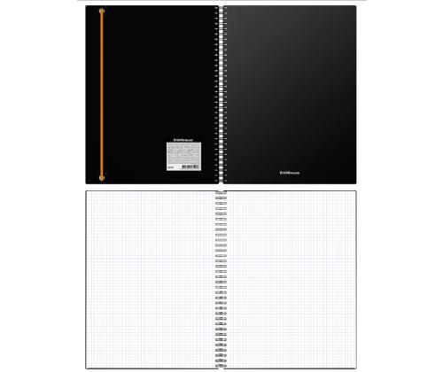 Kaustik spiraalköites ERICH KRAUSE A5+ ruuduline kummikinnitus plastkaaned 80 lehte