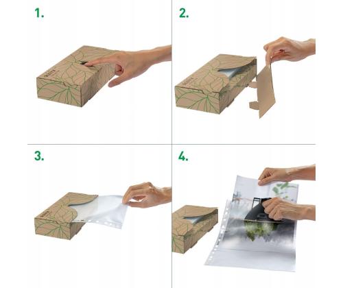 Kiletasku köidetav A4 LEITZ Recycle 70mic ülevalt avatud matt 40tk