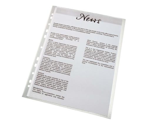 Kiletasku köidetav A4 ESSELTE 85mic küljelt avatud matt 100tk C-tasku