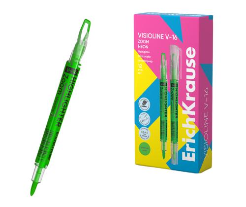Tekstimarker, kahepoolne ERICH KRAUSE Visioline V-16 Zoom Neon, roheline