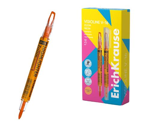 Tekstimarker, kahepoolne ERICH KRAUSE Visioline V-16 Zoom Neon, orange