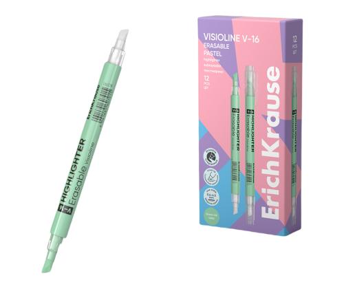 Tekstimarker, kahepoolne ERICH KRAUSE Visioline V-16 kustutatav pastelne, roheline