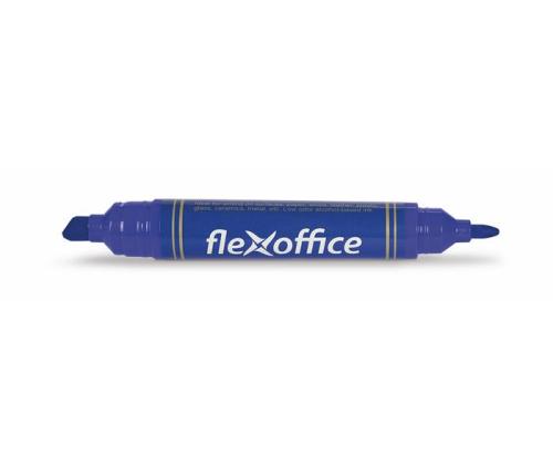 Permanentne marker FLEXOFFICE 0.86.0 mm, kahepoolne, sinine