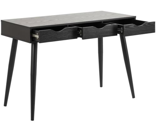 Kirjutuslaud NEPTUN 110x50xH77cm, must, melamiinplaat, metall