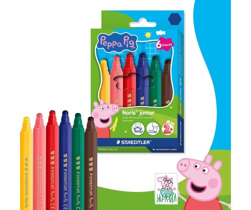 viltpliiatsid STAEDTLER Junior Peppa Pig 6 värvi